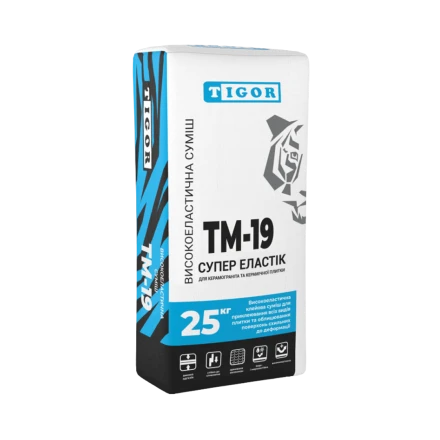 Клей для плитки TM-19 СУПЕР ЕЛАСТІК
